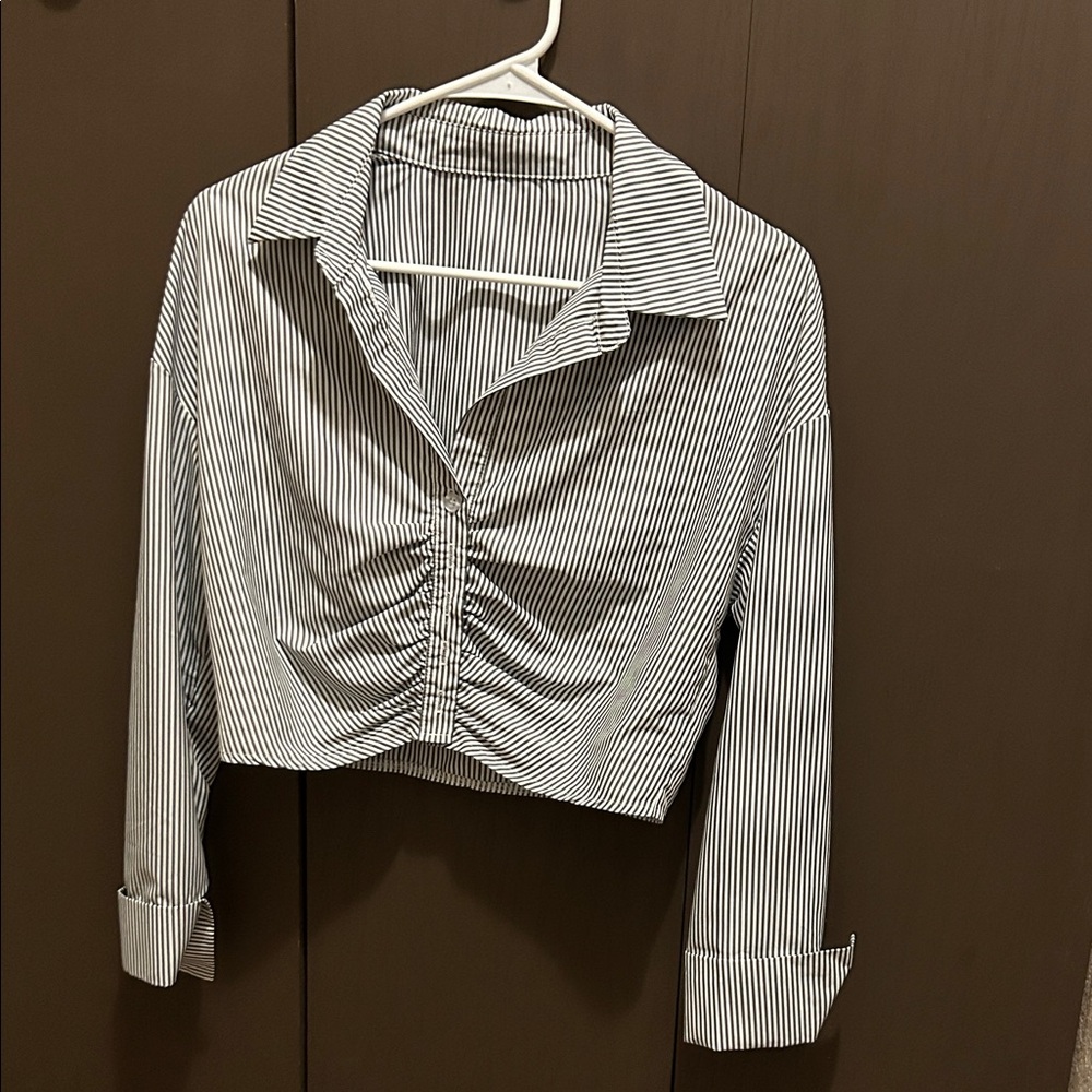 Striped Black and White Women's Top